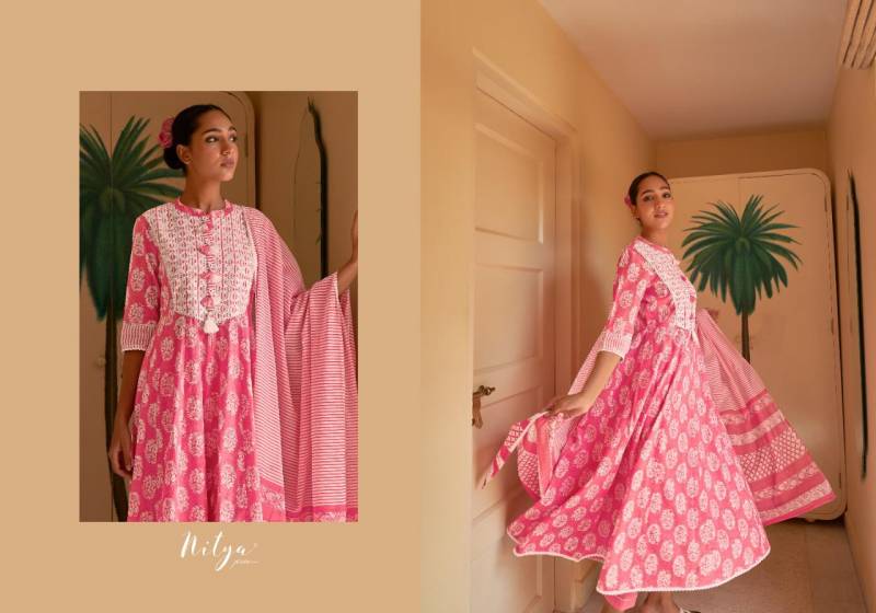 Chic Embroidered Cotton Festive Suit Set
