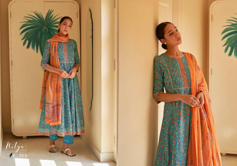 Chic Embroidered Cotton Festive Suit Set