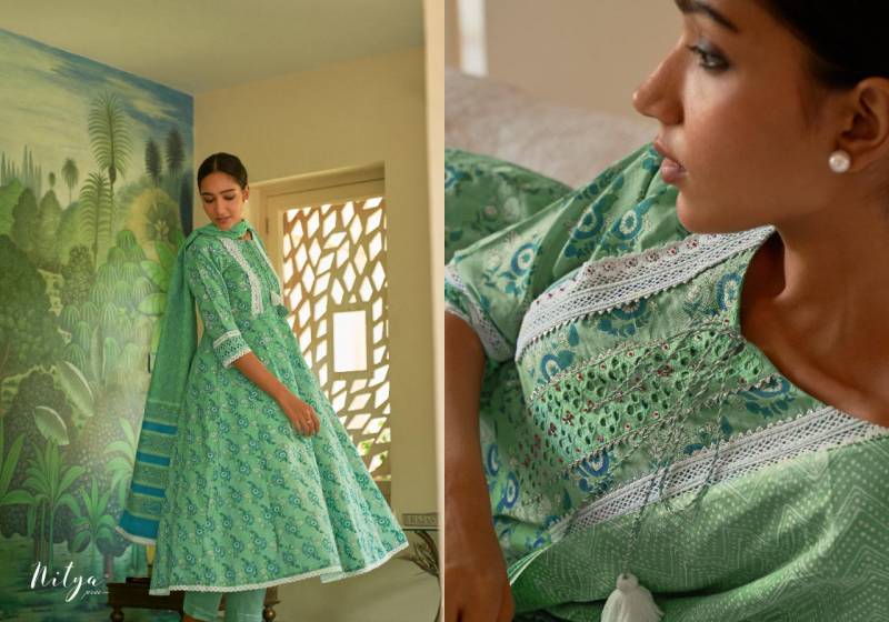 Chic Embroidered Cotton Festive Suit Set