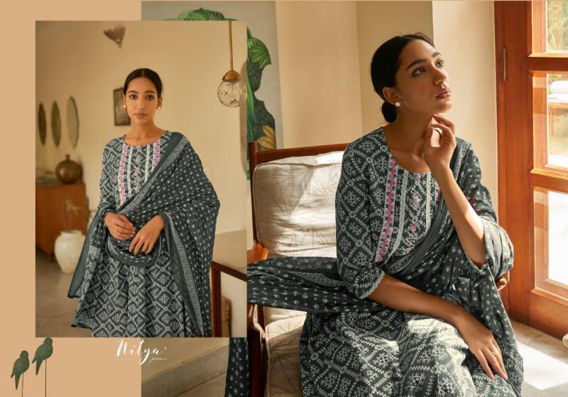 Chic Embroidered Cotton Festive Suit Set