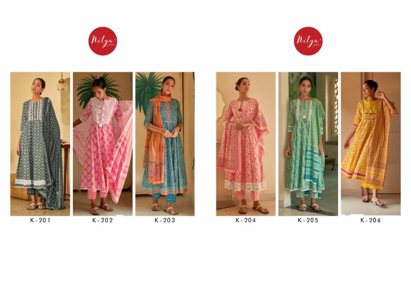Chic Embroidered Cotton Festive Suit Set