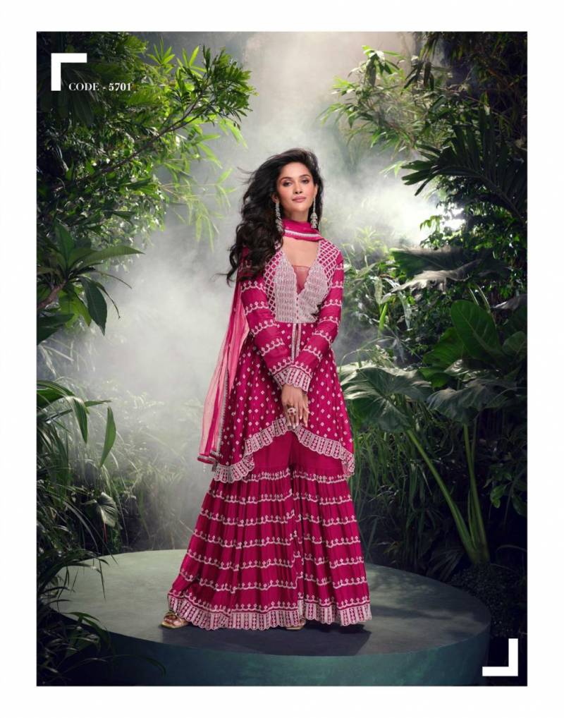 Timeless Chinon Silk Salwar Kameez Ensemble