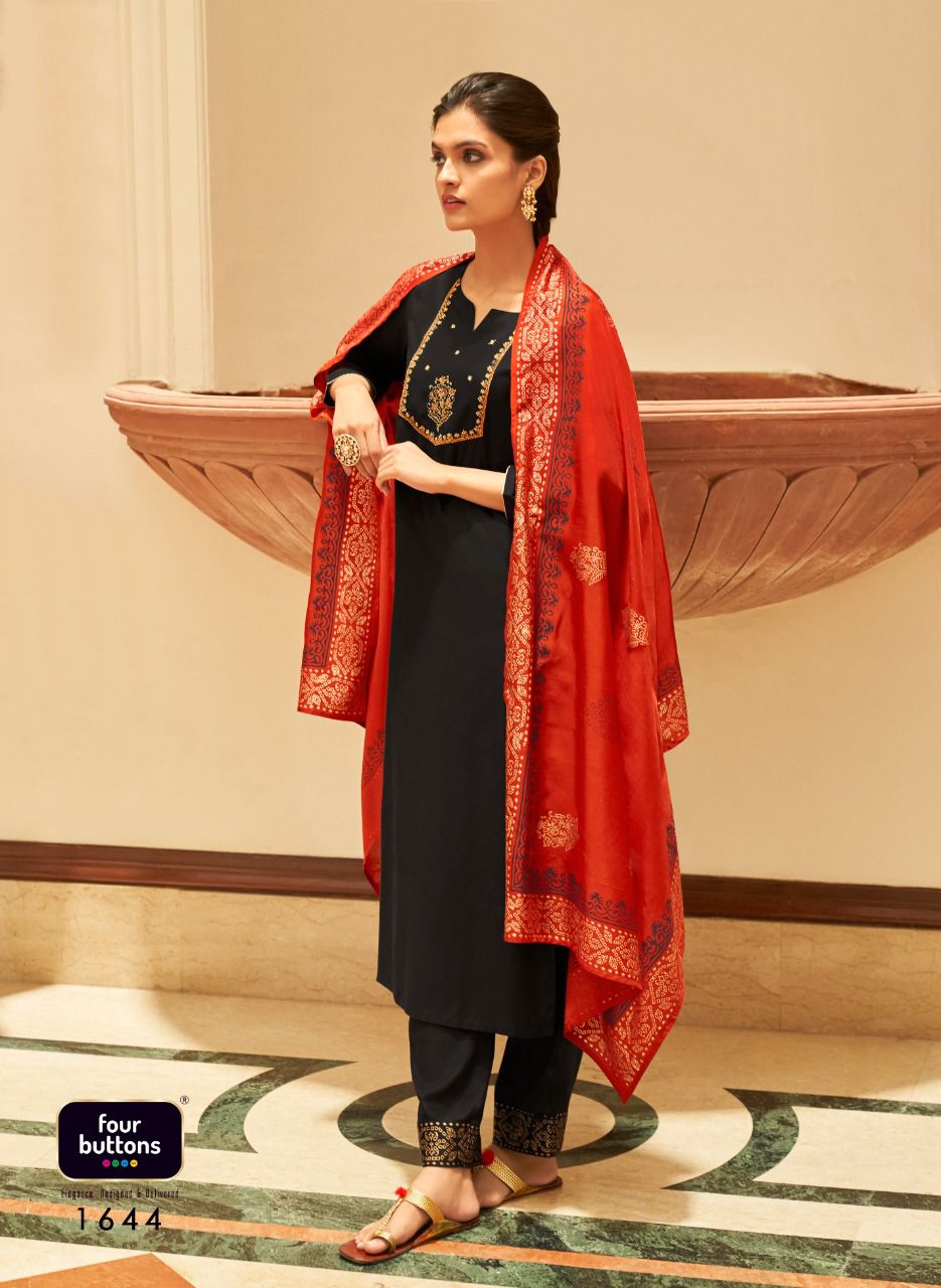 Refined Designer Kurti Set with Bottom & Dupatta
