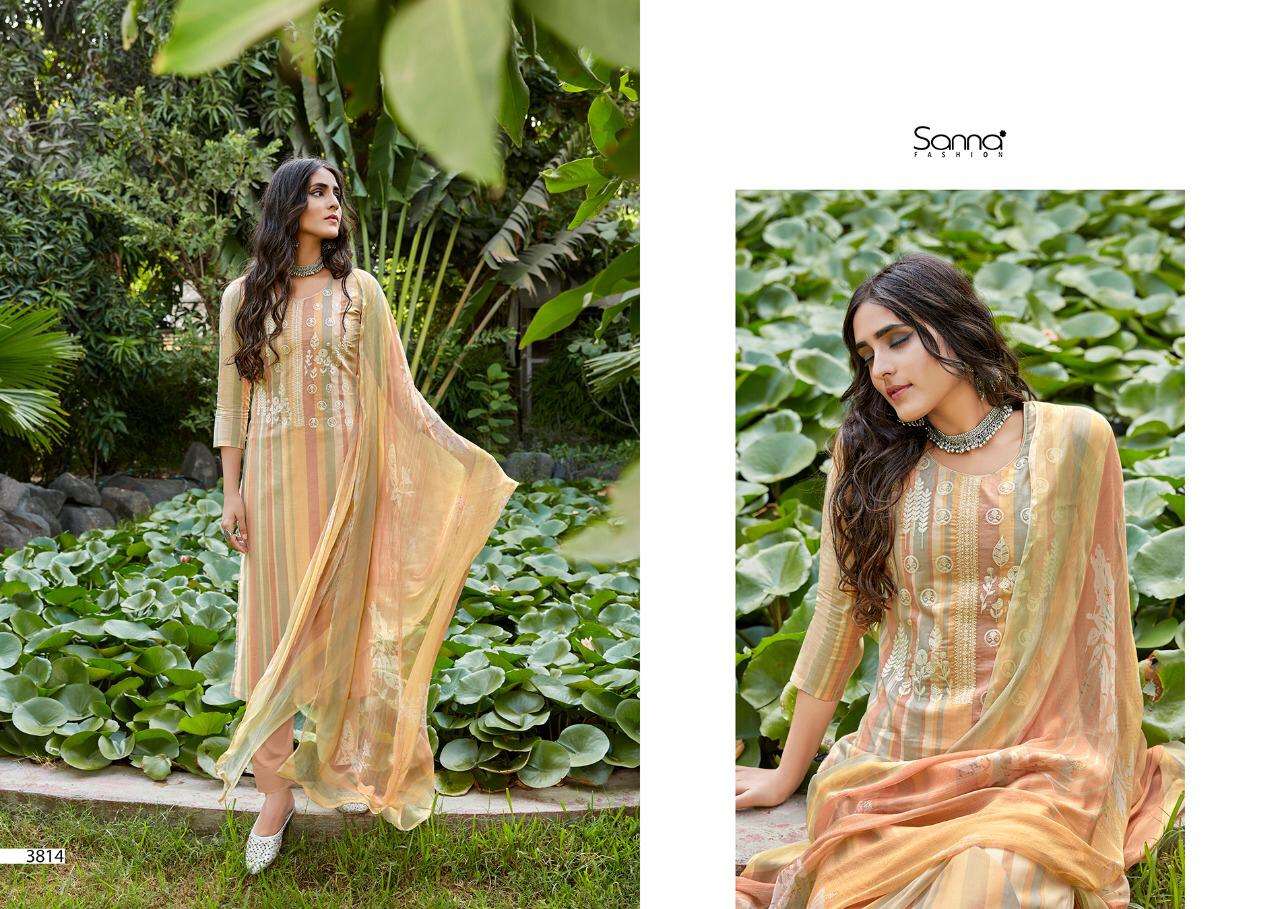 Printed Salwar Kameez Fabric with Fancy Embroidery Work