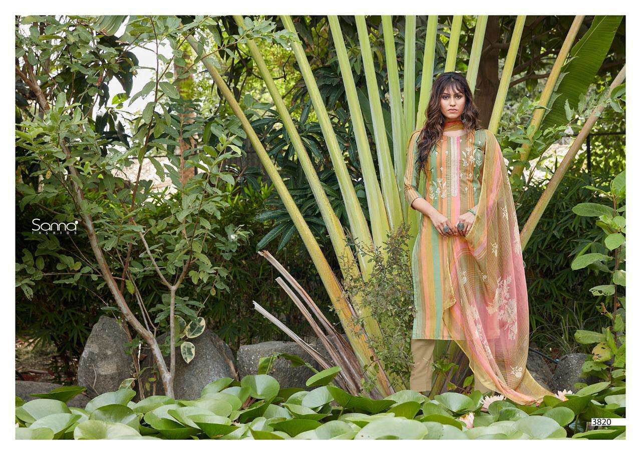 Printed Salwar Kameez Fabric with Fancy Embroidery Work