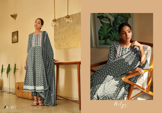 Chic Embroidered Cotton Festive Suit Set